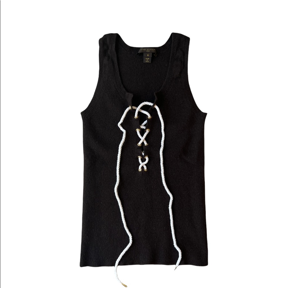 Louis Vuitton Wool Lace Up Tank